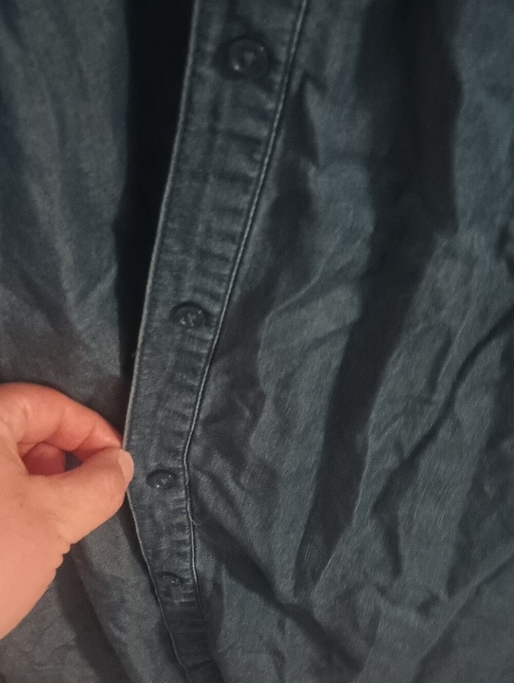 crown & ivy Blue Button-Front Maxi Shirt Dress - Picture 6 of 7